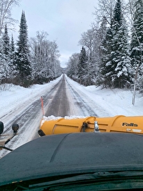 Cook County Highway Department snow plow apply potassium acetate