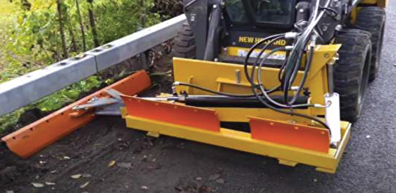 a guider rail being used on a road
